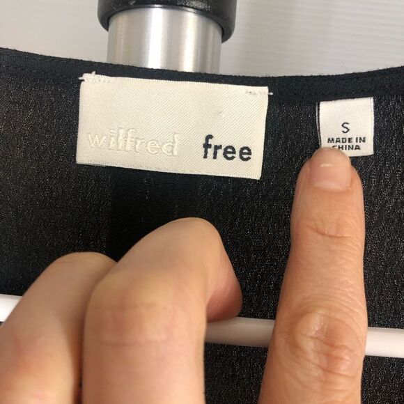 ARITZIA WILFRED FREE Aamito Snap Black Dress Sz‎ S - Picture 6 of 8